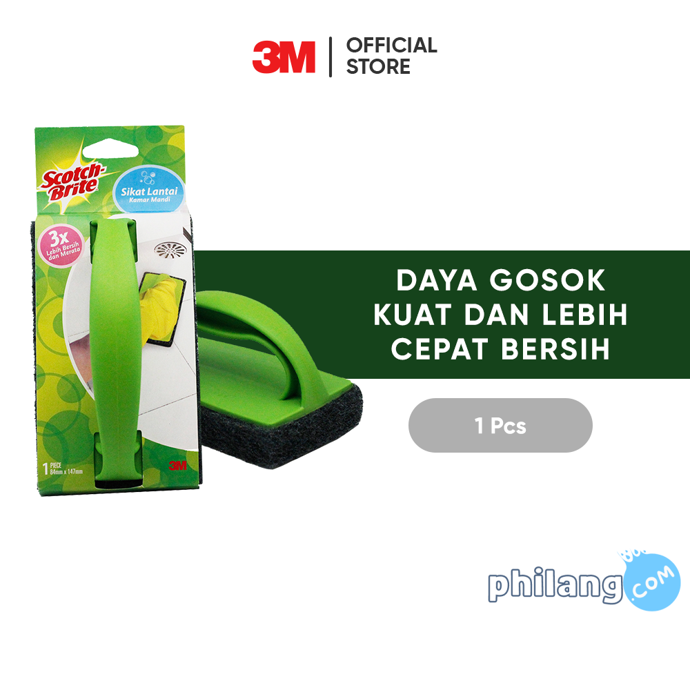 3M™ Scotch-Brite® Sikat Lantai Kamar Mandi, 1 pc, 15x9 cm