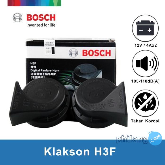 Bosch Klakson Motor dan Mobil H3F Digital Fanfare (Keong) Black 12V Set