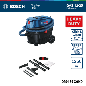 BOSCH Penyedot Debu Basah dan Kering GAS 12-25 / Wet and Dry Vacuum Cleaner