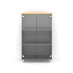 NEW ONE CABINET GLASS SWING DOOR PLASTIC BASE - BST533A