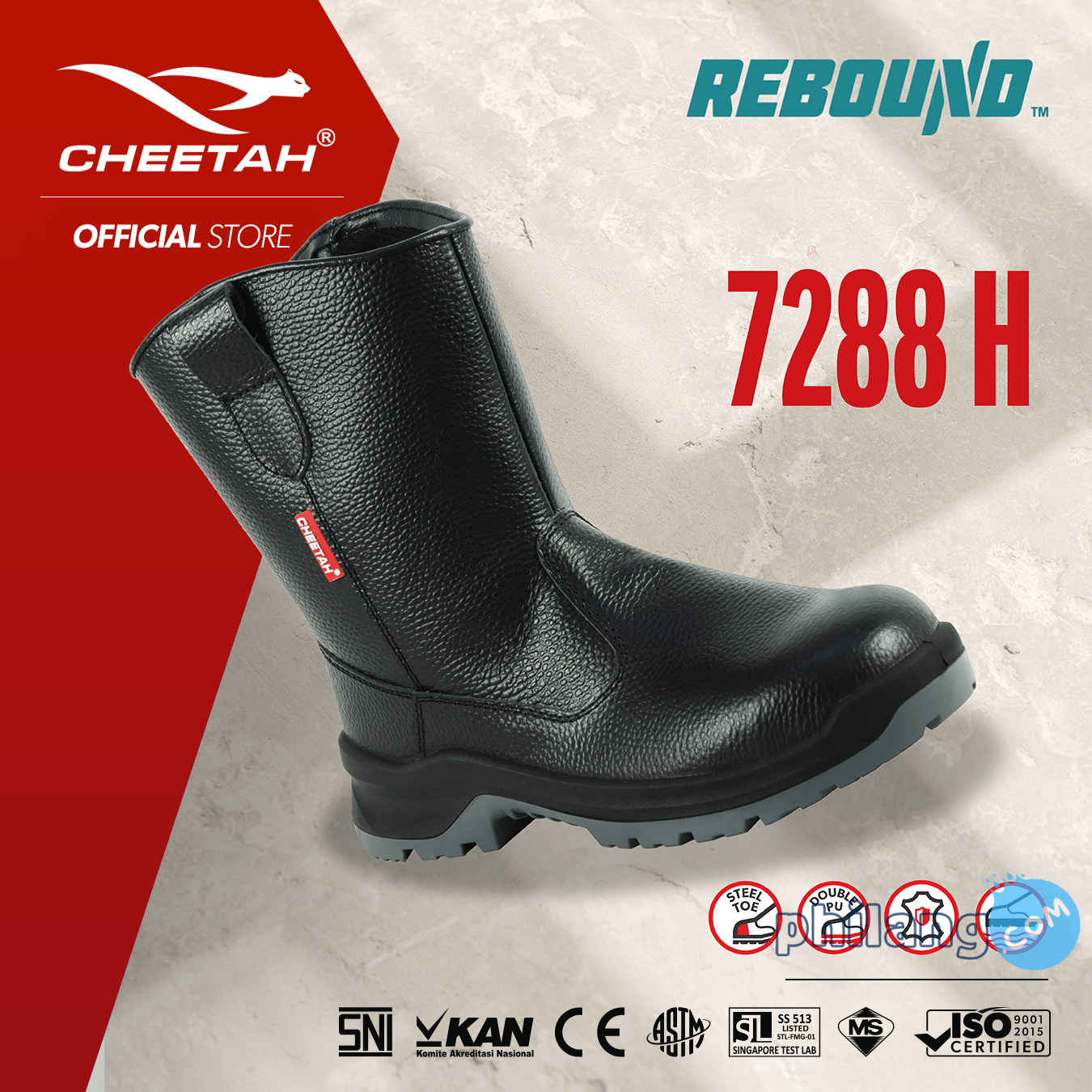Sepatu Safety CHEETAH 7288H Safety Shoes S1 SRC Rebound