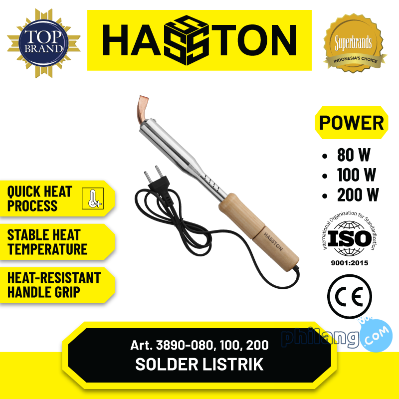 Hasston Solder Listrik Handle Kayu / Soldering Iron