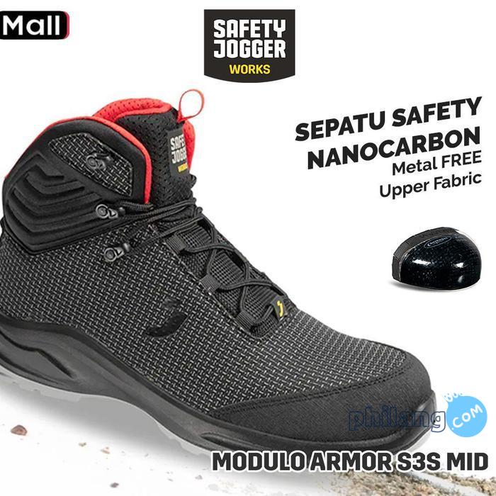 Safety Jogger Sepatu Safety Jogger Modulo Armor S3S MID Sepatu Kerja Metal Free Nano Carbon Toecap A
