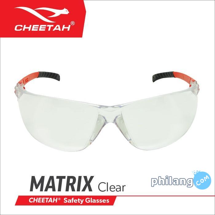 Kacamata Safety Cheetah Matrix Clear Anti Scratch Full Protection