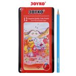 Joyko Pensil Warna Dengan Metal Case Color Pencils Hexagonal Grip - 12Warna CP-12TC
