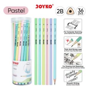 Pencil Pensil Joyko P-8130 2B 1 Drum 36 Pcs Pastel