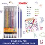 Color Gel Pen Pena Jel Warna Joyko GPC-318 Glitter Gel 8 Warna 1.0 mm