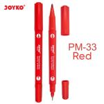 Joyko Permanent Marker Spidol Permanen Dual Tip - Red