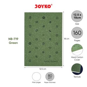 Buku Tulis Catatan Polos Plain Notebook Joyko NB-719 - Green