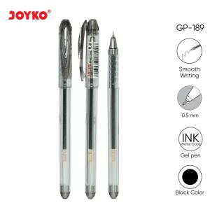 Gel Pen / Pulpen / Pena Joyko GP-189 / Oval Gel / 0.5 mm - Black