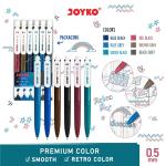 Color Gel Pen Pena Jel Warna Joyko GPC-316 Retro Gel 6 Warna 0.5 mm