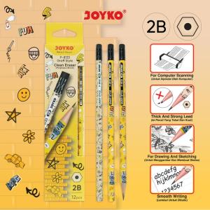 Pencil Pensil Joyko P-8133 2B 1 Box 12 Pcs Graff Style