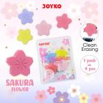 Penghapus Eraser Joyko ER-142 Sakura Flower 1 Pack 4 Pcs