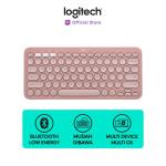 Logitech Pebble Keys2 K380s Keyboard Wireless Bluetooth MultiPerangkat - Tonal Rose