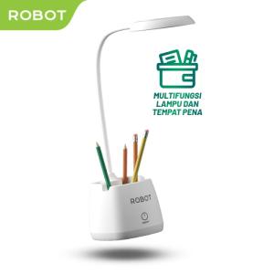 ROBOT Lampu Meja Belajar RT-DL02 Fleksibel Rechargeable Multifungsi - Putih