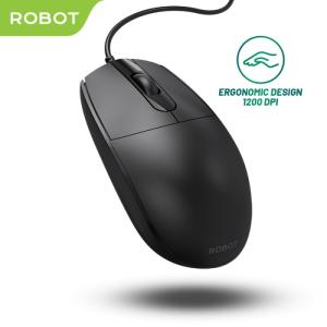 ROBOT Optical Mouse Office Wired M102 Mouse Berkabel PC Garansi 1thn