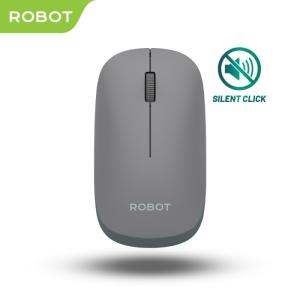 ROBOT Mouse M390 Wireless Mouse Silent Click Garansi 1 Tahun - Grey