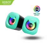 ROBOT Speaker USB RS180 Multimedia Portable / Speaker Music Mini - Biru