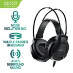 ROBOT RH-P10 Jack Audio Double Padded Headband Lightweight Wired Ori