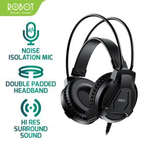 ROBOT RH-P10 Jack Audio Double Padded Headband Lightweight Wired Ori