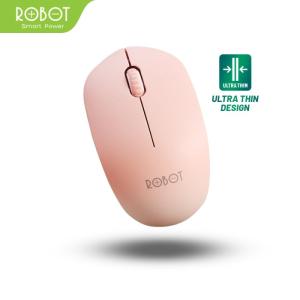 ROBOT M210 2.4G Wireless Optical USB Mouse - Garansi Resmi 1 Tahun - Merah Muda